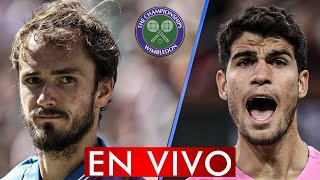 ALCARAZ VS MEDVEDEV EN VIVO  SEMIFINAL WIMBLEDON 2024 EN VIVO  HORARIO Y DONDE VER [upl. by Karsten]