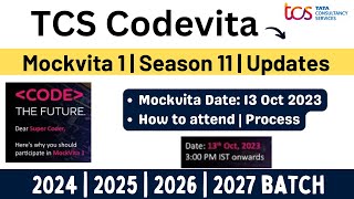 TCS Codevita Updates  Mockvita1  Test Date 13 Oct 2023  How to Attend  2024  2025  202627 [upl. by Yelkreb]