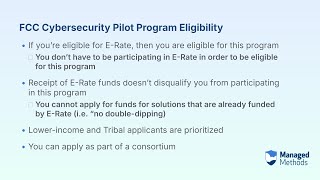 FCC Cybersecurity Pilot Program Eligibility [upl. by Adlar102]