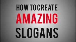 How To Create Amazing Slogans [upl. by Ahsonek]