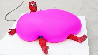 Spider Man Under the Giant Water balloon [upl. by Yrehcaz]