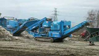 Crushing Rock with a Pegson 2644 HA Jaw Crusher Pegson 1000 Maxtrack Cone Powerscreen Stacker [upl. by Garlinda]