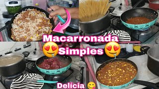 FIZ MACARRONADA DE CARNE MOÍDASIMPLES E DELICIOSA😋 [upl. by Ydnim]