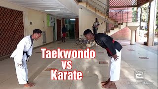 Taekwondo vs Karate  KumiteKyorugi [upl. by Mcintyre]