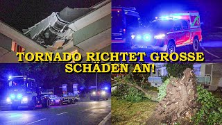 TORNADO WÜTET ÜBER WOHNSIEDLUNG  GROSSE SCHÄDEN  FEUERWEHR  THW  ANWOHNER UNTER SCHOCK [upl. by Jeremie]