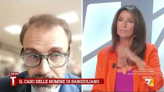 Nomine Sangiuliano la rinuncia di Francesco Specchia in diretta [upl. by Edurtreg]