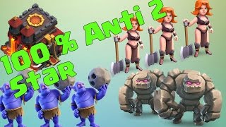 Best Th10 War Base 2017 VS Th11 Troops Anti 2 Star Anti Bowler With Bomb Tower Anti Valkyrie [upl. by Kristoforo]