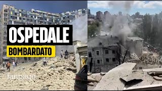 Ucraina ospedale bombardato a Kiev “Trasferiti 670 bambini malati siamo senza corrente elettrica” [upl. by Marcille]