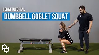 How to Perform Dumbbell Goblet Squat [upl. by Broddy]