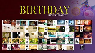 12x36 Birthday Psd  Free Psd  2022 Psd  Latest psd Creative Album Design Templates Photobook [upl. by Palermo]