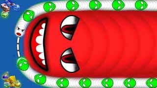 WormsZoneio😲 no death gameplay video😍 biggest snake video🤩 hungry snake video 🤩 live no 3 [upl. by Bannon910]