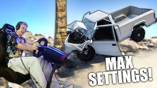 I Turned the Full Motion Sim to MAXIMUM SETTINGS  BeamNG [upl. by Trimble]