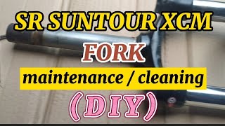 SR SUNTOUR XCM  FORK  MAINTENANCE  CLEANING  DIY [upl. by Pavier]