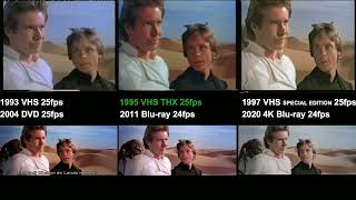 Star Wars VI  VHS vs DVD vs Blu ray vs 4K Blu ray [upl. by Norrehs]