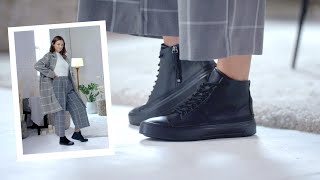 How to Wear  ECCO Flexure TCAP High Top Sneakers [upl. by Notaek]