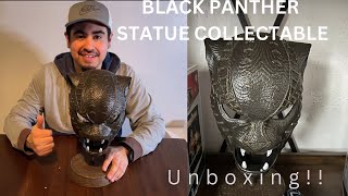 black panther MASK STATUE UNBOXING 2024 [upl. by Teerpnam]