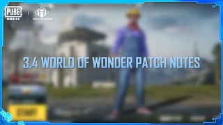 PUBG MOBILE  World of Wonder 34 Updates [upl. by Chipman]