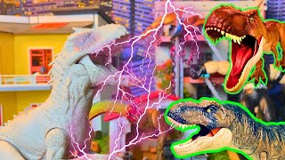 Jurassic World Collection Giant TREX Spinosaurus Carnotaurus Mosasaurus amp other Figures [upl. by Mittel]