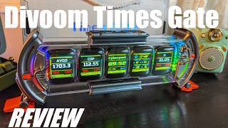 REVIEW Divoom Times Gate  IPS Nixie Tube Clock  LED Pixel Art Smart Display WiFi Desk Clock [upl. by Auhoj]