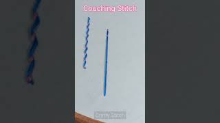 Couching Stitch Basic Embroidery Stitches for Beginners Part 10 All Basic Stitches by Crafty Stitch [upl. by Telford101]