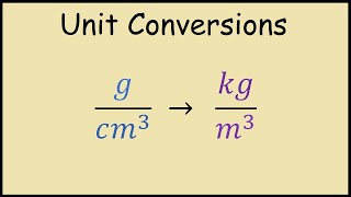 gcm3 to kgm3 Unit Conversions [upl. by Welles]