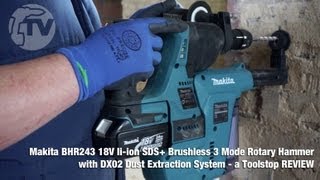 Makita BHR243 18v SDS Rotary Hammer with DX02 Dust Extraction  a Toolstop REVIEW [upl. by Pardner]