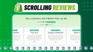 Scrolling Reviews Trustpilot Inspired  Shopify No Code Tutorial [upl. by Irbmac]