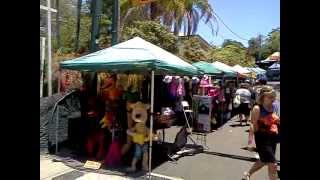 EUMUNDI MARKET NOOSA Nov16 2011 Eumundi Pavillion Entrance Funtastic3gp [upl. by Fromma]