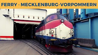 Ferry MECKLENBURGVORPOMMERN Trelleborg Väte loco MY 1157 shunting train Stena Line [upl. by Mctyre641]