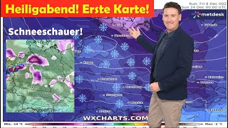 Überraschende Wetterkarte an Heiligabend Kälte und Schneeschauer Erstmal Tauwetter und Hochwasser [upl. by Settera49]