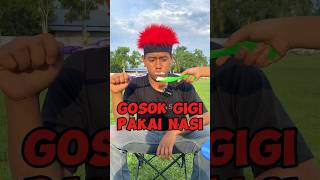 Gosok Gigi Pakai Nasi😆🤣 [upl. by Aynatan708]