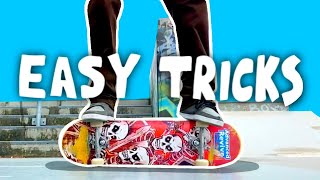 THE 10 EASIEST SKATEBOARD TRICKS EVER  FOR BEGINNERS [upl. by Tyne]