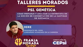 TALLERES MORADOS  REALIZAR Y ANALIZAR LA ENTREVISTA DE LA CONSERVACION DE LA CANTIDAD DE SUSTANCIA [upl. by Skvorak]