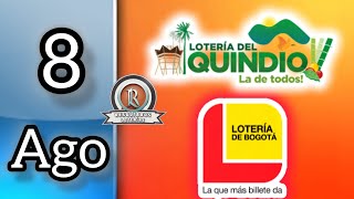 Resultados de las LOTERIA BOGOTA Y QUINDIO del Jueves 8 de Agosto del 2024 [upl. by Sivia972]