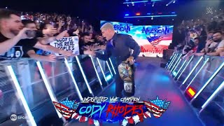 Cody Rhodes ELECTRIC Entrance WWE Smackdown in Lyon France [upl. by Ophelia]