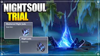 Nightsoul Trial  5 Chests  How to use Night Jade  World Quests amp Puzzles 【Genshin Impact】 [upl. by Karas]