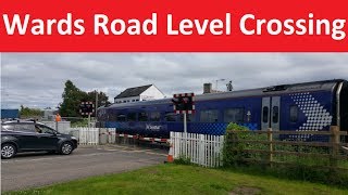 Wards Road Level Crossing  Aberdeen–Inverness line  Elgin Moray [upl. by Atined]