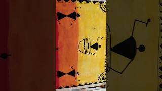 Warli art painting for beginners warliartwarliartforbeginners [upl. by Kumagai]