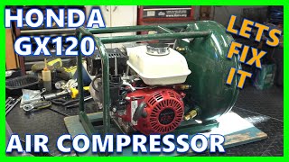 RolAir Air Nailer Compressor Honda GX 120 Air Compressor Repair  Full ServiceCarbValve Check [upl. by Alorac]