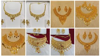 simple necklace designs gold new model traditional necklace designs Nehacollection [upl. by Irem211]