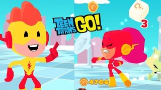 Teeny Titans  A Teen Titans Go Flash Sale Game Kid Flash amp Starflash Figures Unlocked Gameplay [upl. by Eelasor]