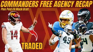 Washington Commanders Free Agency Recap  Mock Draft  KUWTC S3E33 [upl. by Leahci]