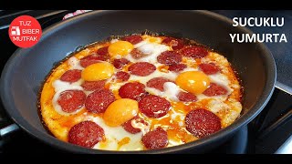 5 DAKİKADA HEMEN HAZIRLAYIN 🍳 ŞAHANE SUCUKLU YUMURTA TARİFİ 😋 EKMEĞİNİZİ HEMEN BANDIRIN 😋 NEFİS [upl. by Silrac105]