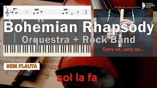 Bohemian Rhapsody MIX Orquestra  Banda Rock Piano Guitarra Flauta Cifra Educação Musical SVG [upl. by Evelina]