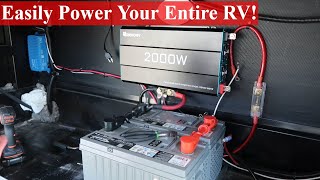 How To Power Your Entire RV With An Inverter  Easy Inverter Power [upl. by Adnirol]