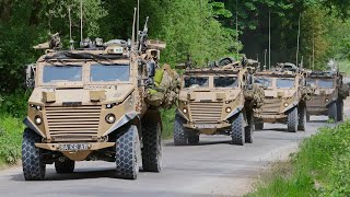 Massive Army Battlegroup convoy on the move  Ex Wessex Storm 2024 [upl. by Innoj]