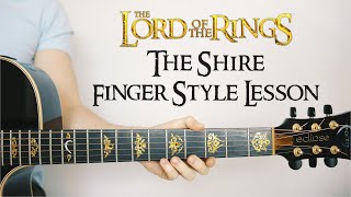 Shire Music Concerning Hobbits 🎸 FingerStyle Lesson TAB PlayAlong Lord Of The Rings [upl. by Nnaid]