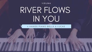 🎵Yiruma  River Flows In You  4hands piano [upl. by Einnep]