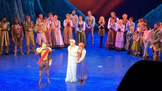 Frozen Broadway Caissie Levy Patti Murin Joe Carroll Last Curtain Call [upl. by Yesnil]