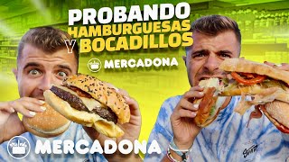 PRUEBO TODAS las HAMBURGUESAS y BOCADILLOS de MERCADONA 🍔😱 [upl. by Birchard]